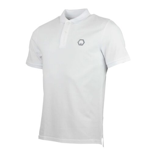 organic poloshirt weiß seitlich links