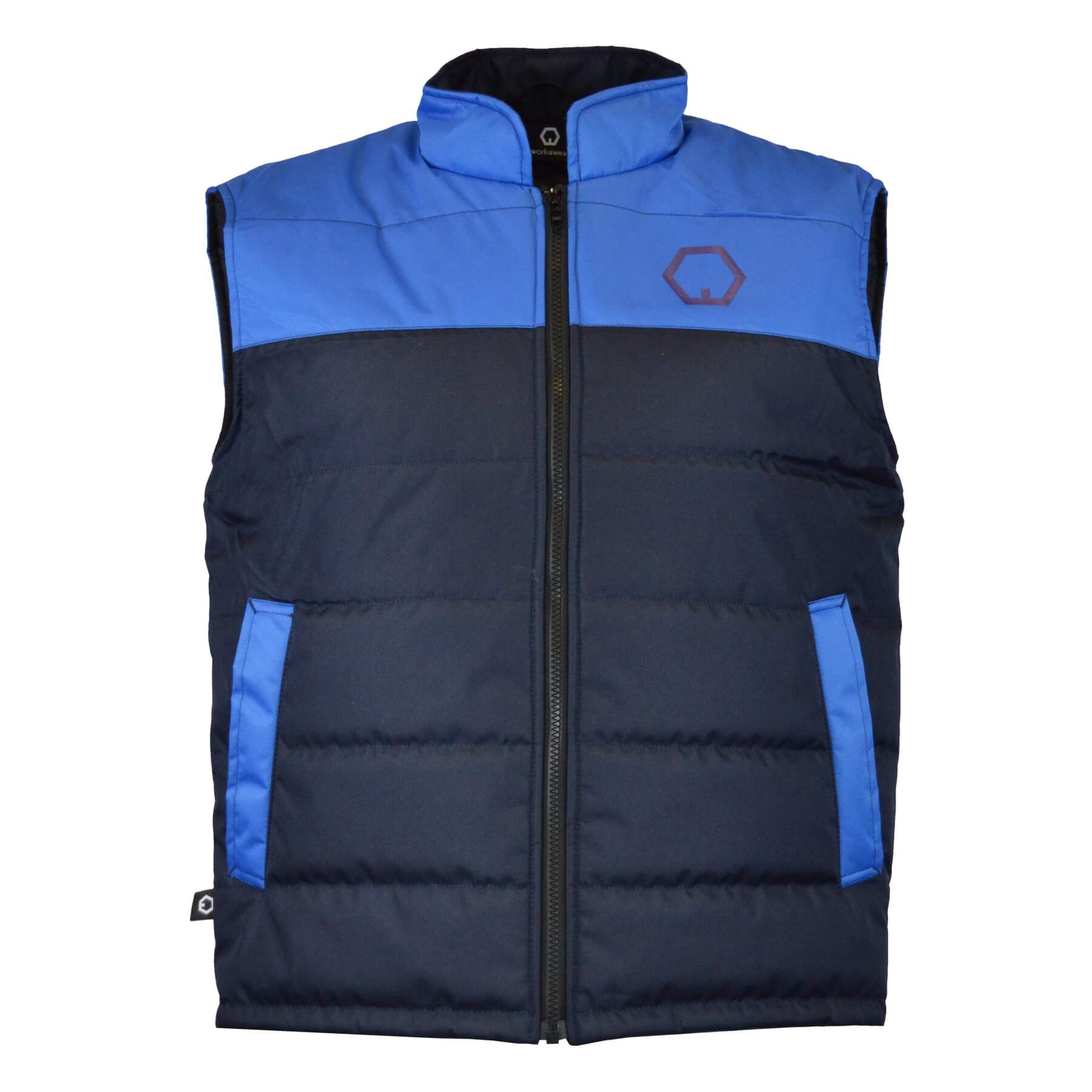 Puffer Weste blau Workawear Vorderseite