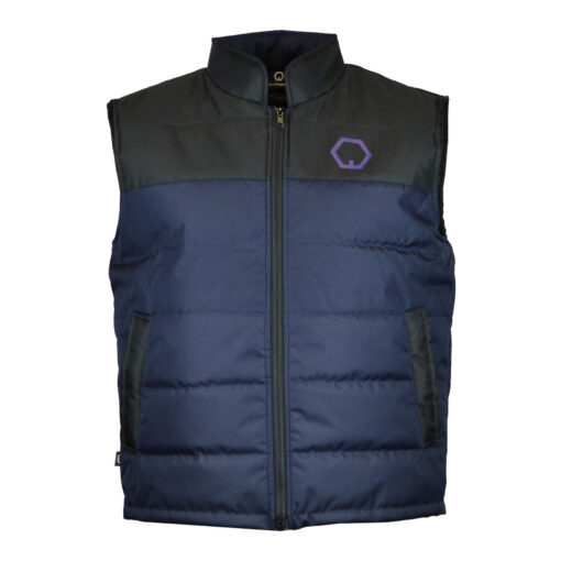 puffer weste schwarz front